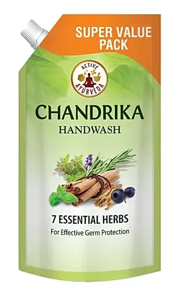Chandrika Handwash Essential Herbs Refill Pack, 750ml
