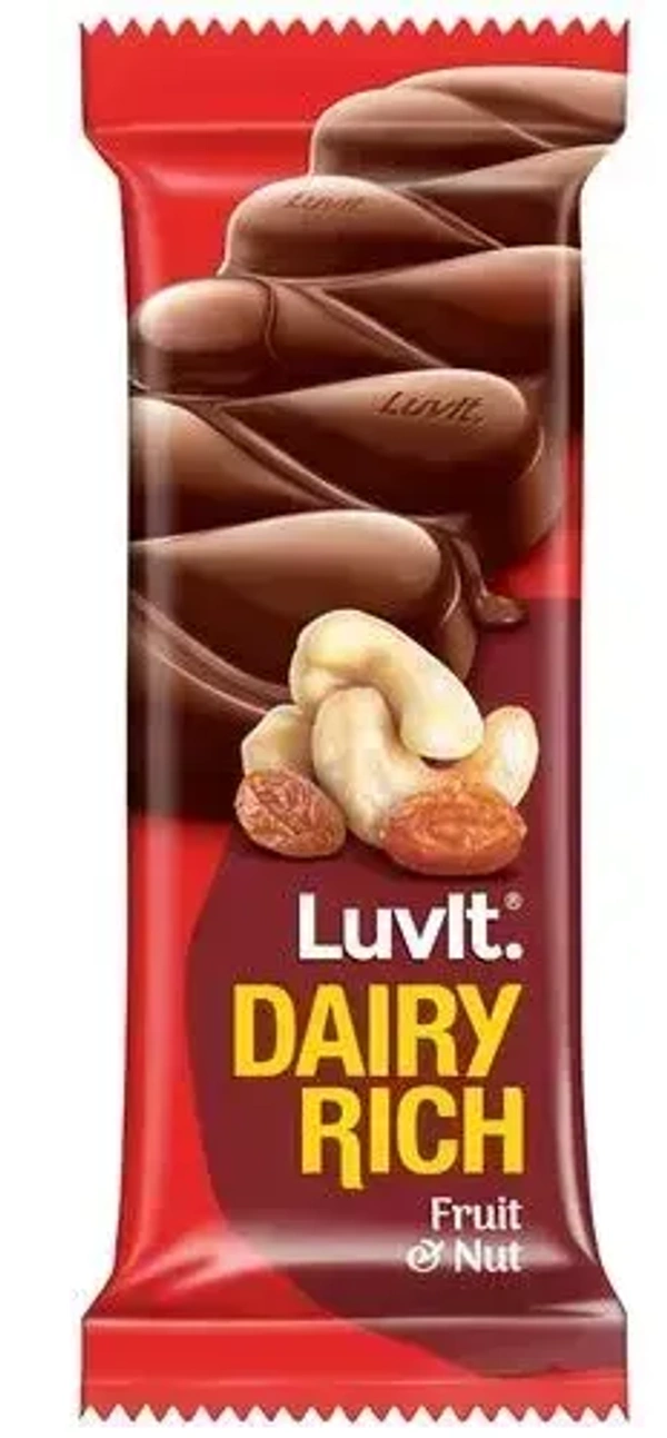 Luvit Dairy Rich Fruit& Nut Chocolate, 40g