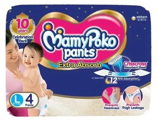MamyPoko Pants Extra Absorb Large, 4 pants