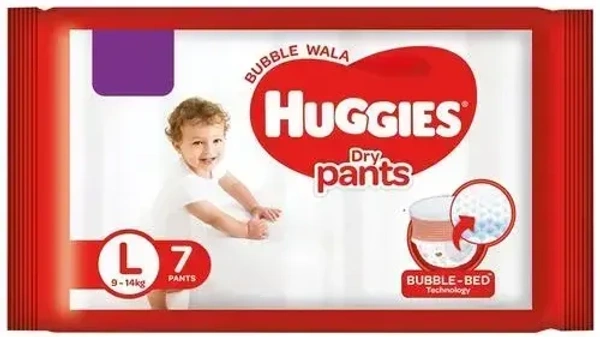 Huggies Dry Pants Diapers Large, 7 pcs