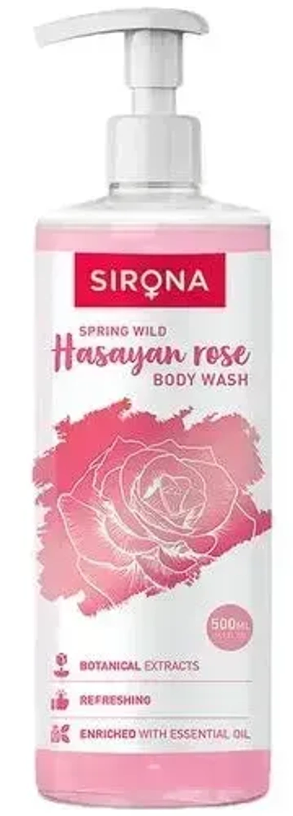 Sirona Body Wash with Hasayan Rose, 500ml