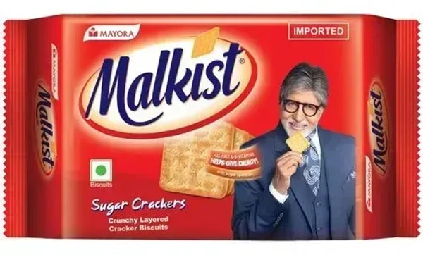 Malkist Sugar Crackers Biscuits Pouch, 135g