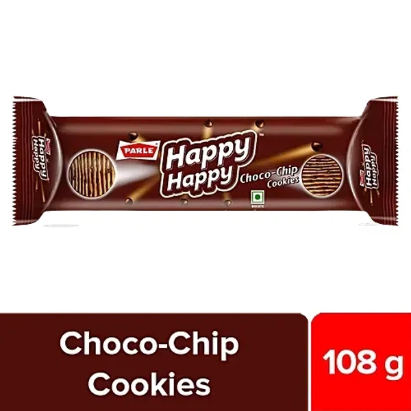Parle Happy Happy Chocochip Cookies 33% Extra, 108g