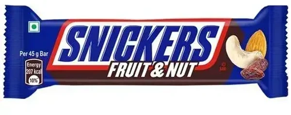 Snickers Chocolate Bar Fruit& Nut, 45g