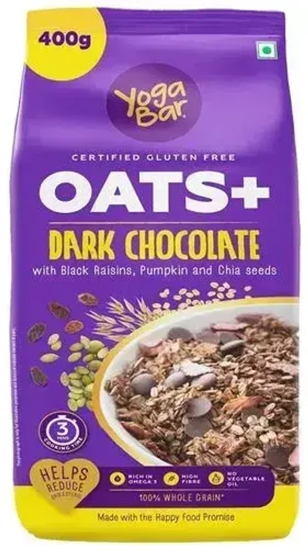 Yoga Bar Super Oats Dark Chocolate (Almonds + Pumpkin + Chia Seeds), 400g