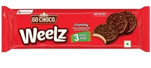 Go Choco Weelz Crunchy Choco Coated Biscuits, 36g