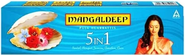 Mangaldeep 5 in 1 Agarbatti Sticks (84 Sticks), 84 sticks