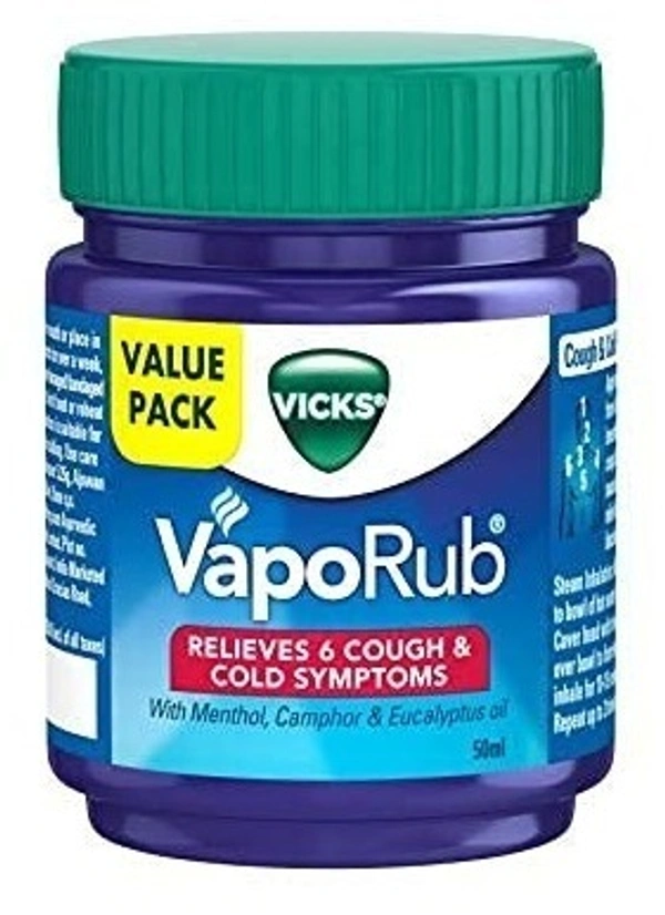 Vicks Vaporub Relieves 6 Cold Sympom, 50ml