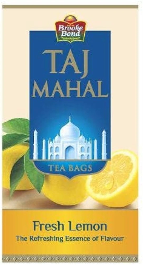 Taj Mahal Fresh Lemon Flavour Tea Bags, 25 Bags