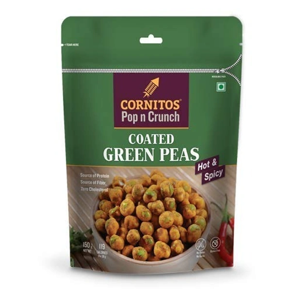Cornitos Coated Green Peas Hot& Spicy, 150g