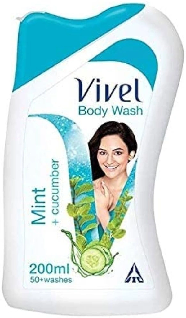 Vivel Body Wash Mint + Cucumber, 200ml