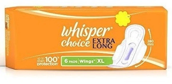 Whisper Choice Sanitary Pads Extra Long Size (6 Pads)