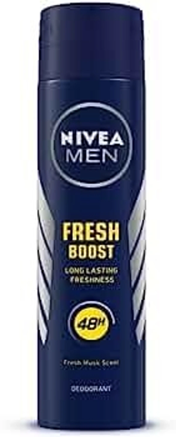 Nivea Men Fresh Boost Deodorant 48h Long Lasting Freshness With Fresh Musk Scent, 200ml
