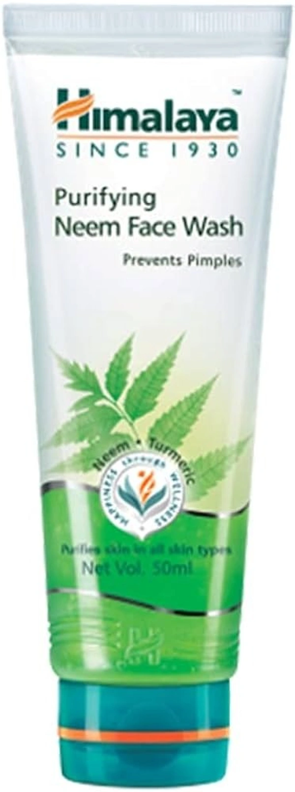 Himalaya Purifying Neem& Turmeric Facewash, 50ml