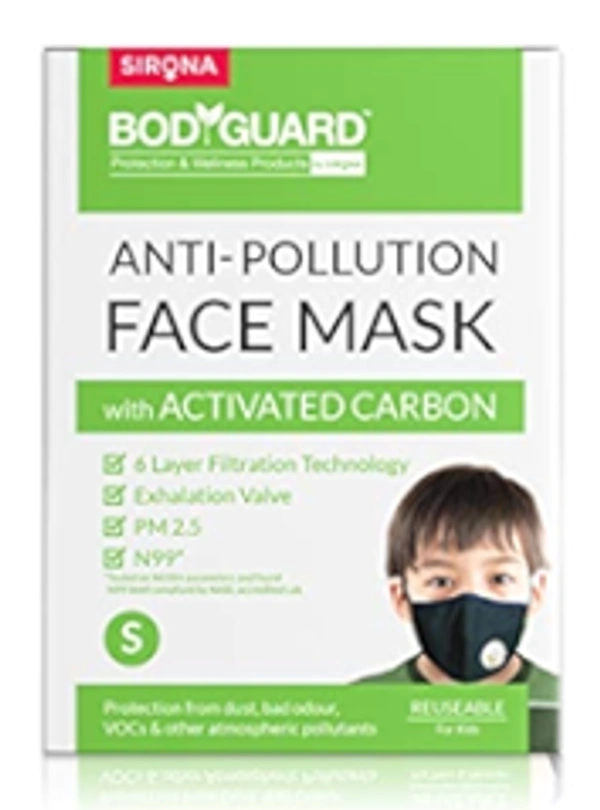 BodyGuard N95 + PM2.5 Anti Pollution Face Mask with Activated Carbon Large, 1 pcs