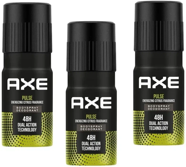 AXE Deodorant Body Spray Pulse (150ml x 3), 450ml