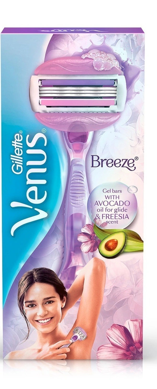 Gillette Venus Women Breeze Avacado Gel Bar Razor, 1 pcs