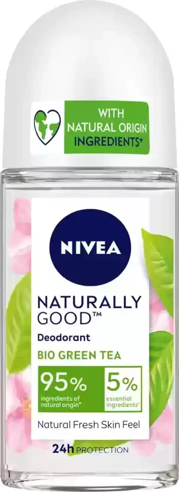 Nivea Naturally Good Deodorant Roll On Bio Green Tea With Natural Fresh Skin Feel, 50ml