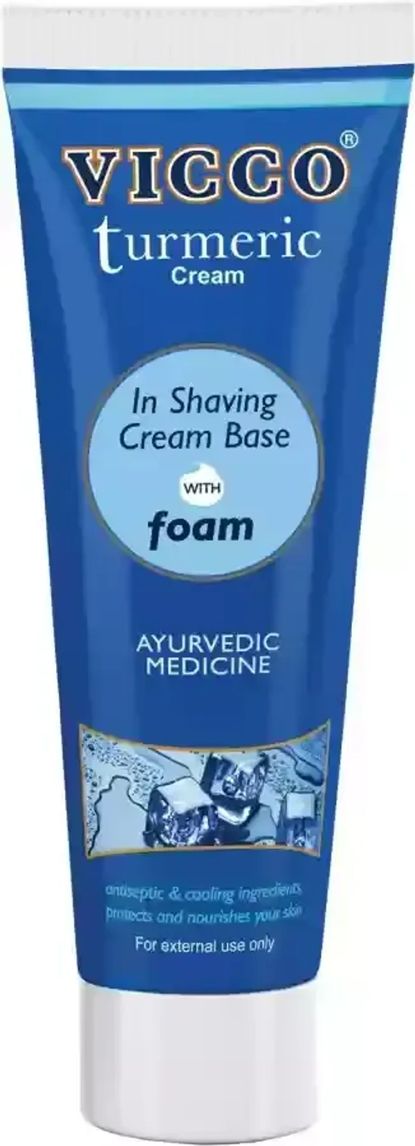 Vicco Turmeric Cream With Foam Base Ayurvedic Medicine, 70g