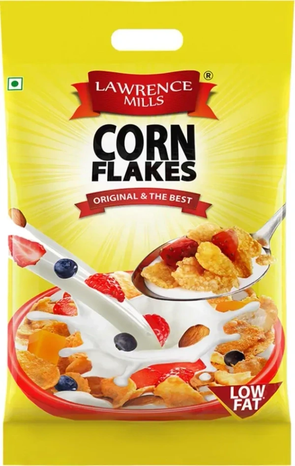 Lawrance Mills Corn Flakes Original& The Best (Low Fat), 500g