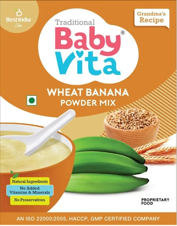 Baby Vita Wheat Banana Powder Mix, 300g Carton