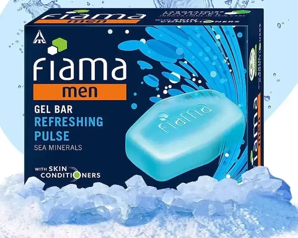 Fiama Gel Bathing Soap Bar Men Refreshing Pulse, 125g