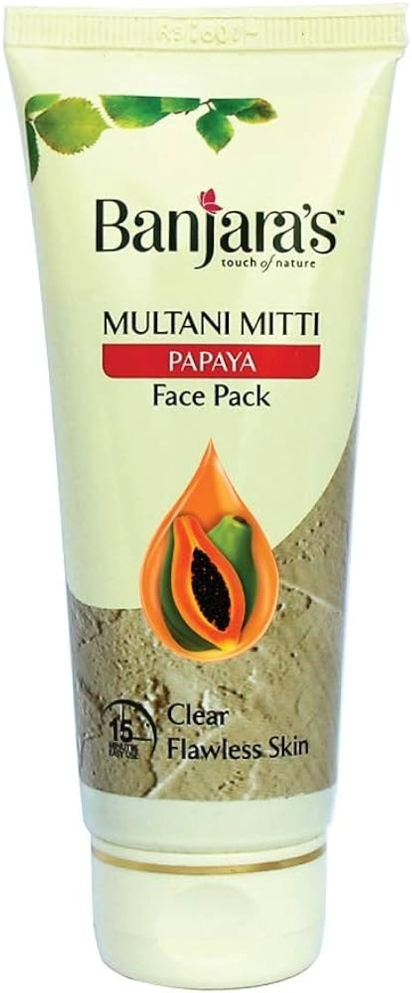 Banjaras Multani Mitti Face Pack Papaya, 50g