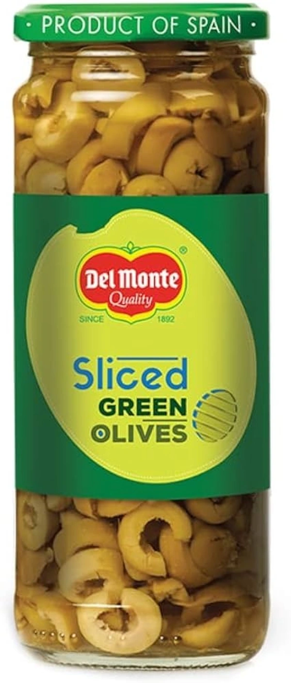 Del Monte Sliced green Olives, 450g