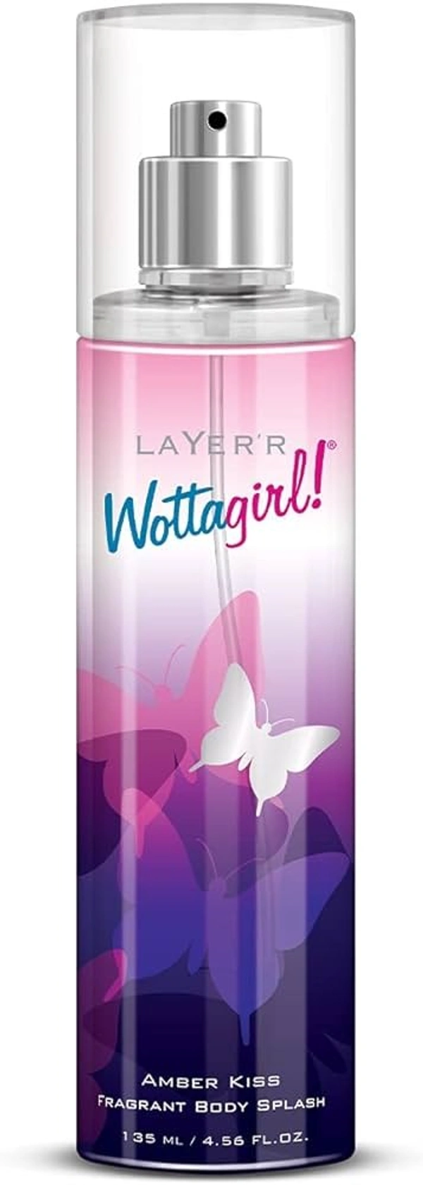 Layer'R Wottagirl Amber Kiss Fragrant Body Splash, 135ml