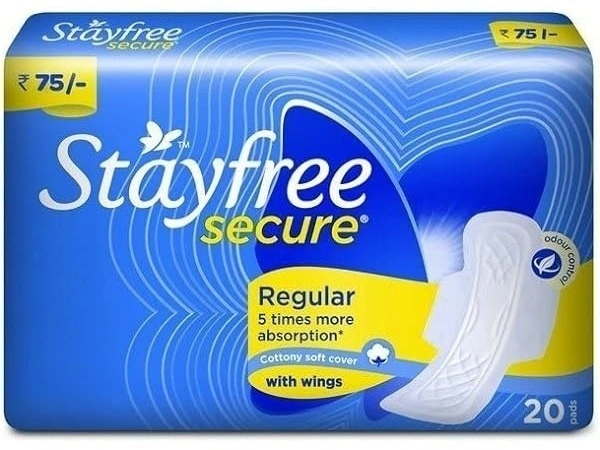 Stayfree Secure Regular With Wings 20 Pads, 20 pads