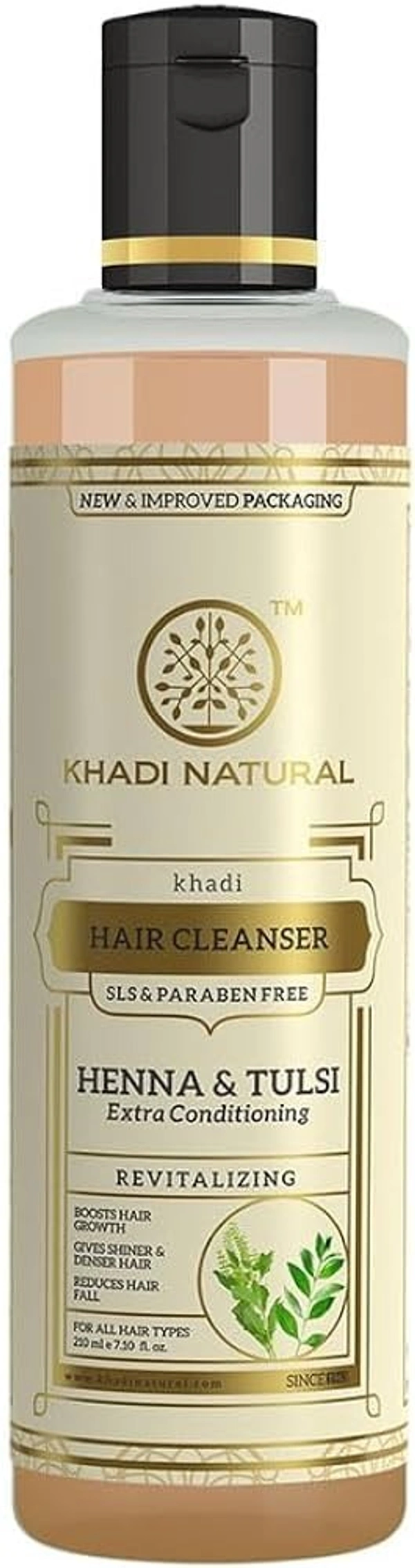 Khadi Herbal Henaa Tulsi Extra Conditioning Hair Cleanser, 210ml