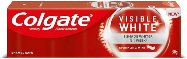 Colgate Toothpaste Sparkling Mint Visible White, 50g