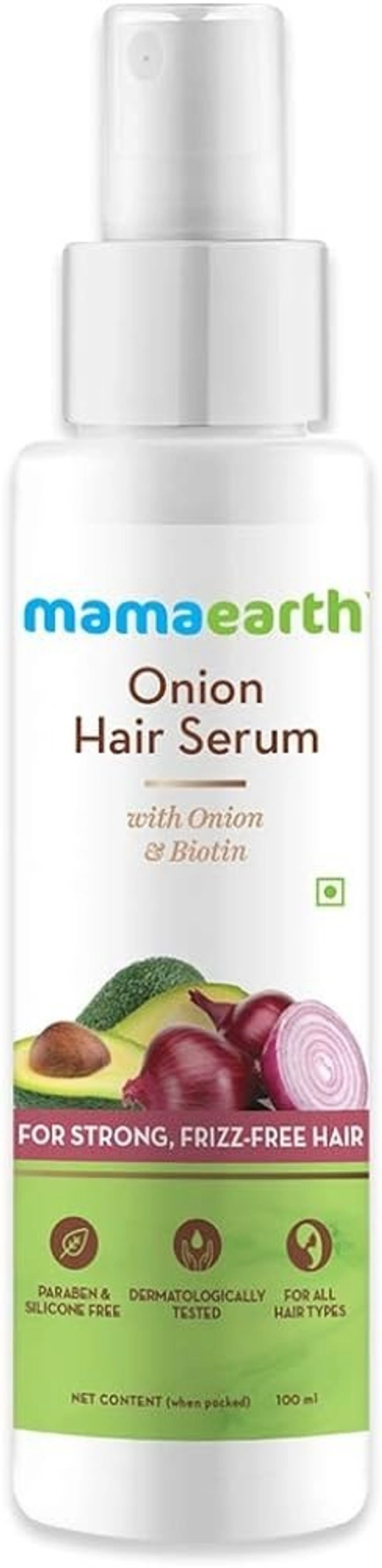 Mamaearth Onion Hair Serum For Strong Frizz Free Hair (Onion& Biotin), 100ml