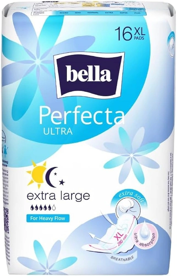 Bella XL Perfecta Ultra Pads Sanitary Napkins 16 Pcs