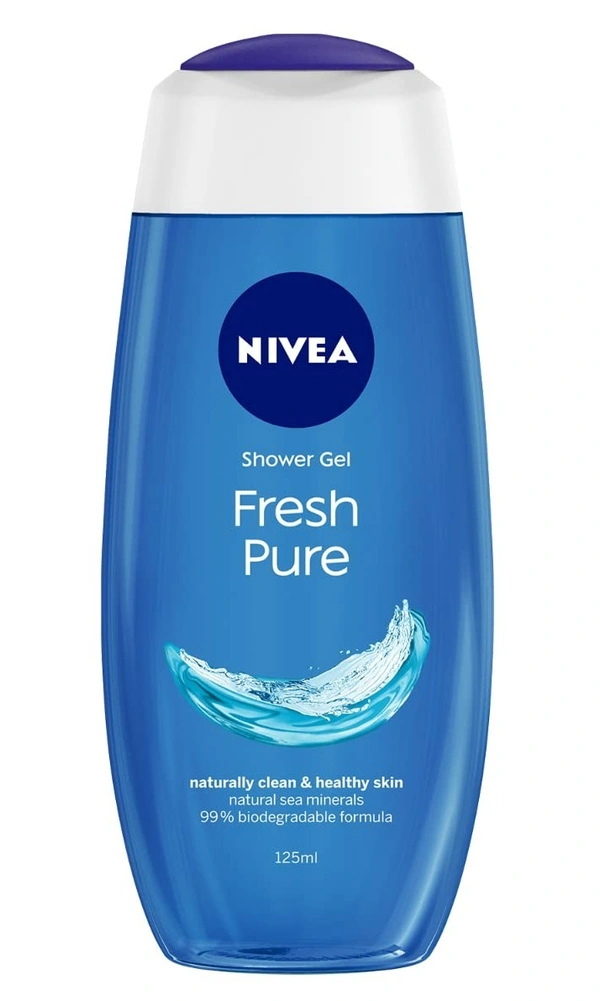 Nivea Shower Gel Fresh Pure Sea Minerals Aquatic Scent, 125ml