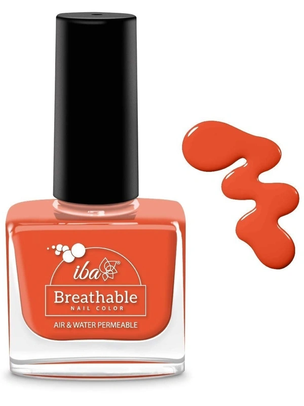 Iba Breathable Nail Color B12 Orange Flames, 9ml