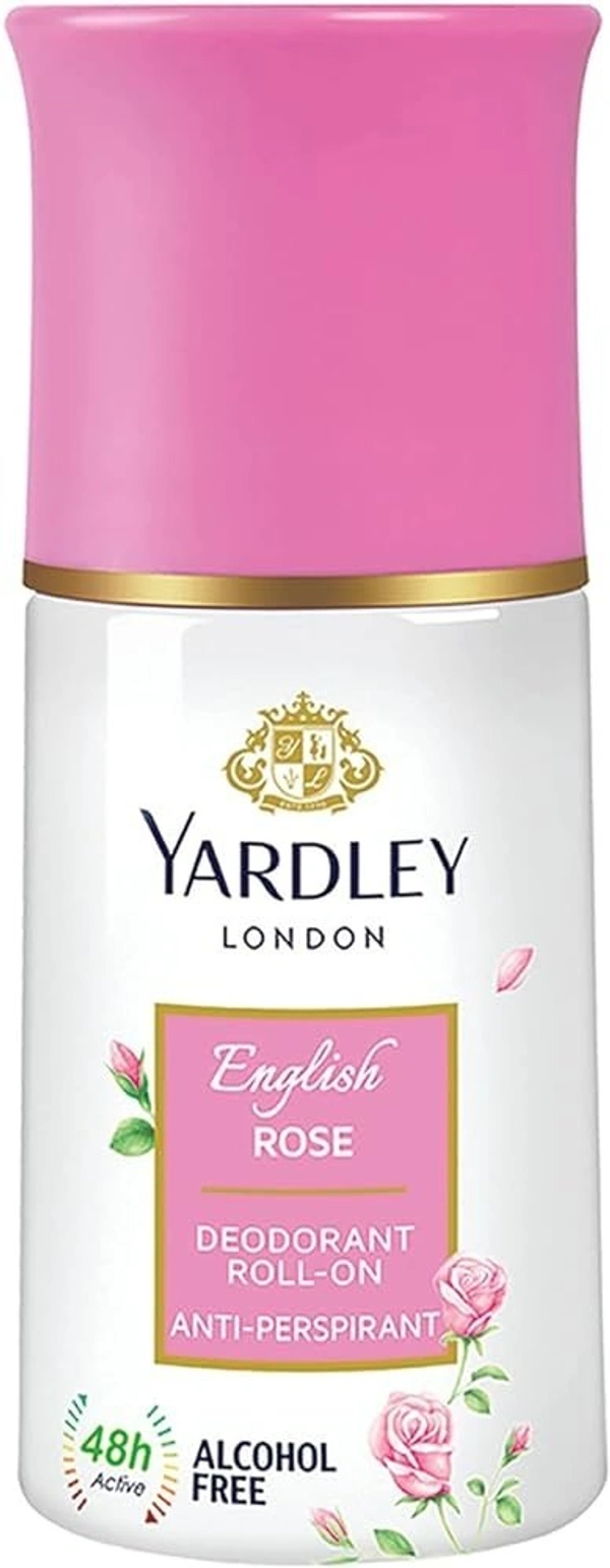 Yardley London Rose Deodorant Roll - On, 50ml