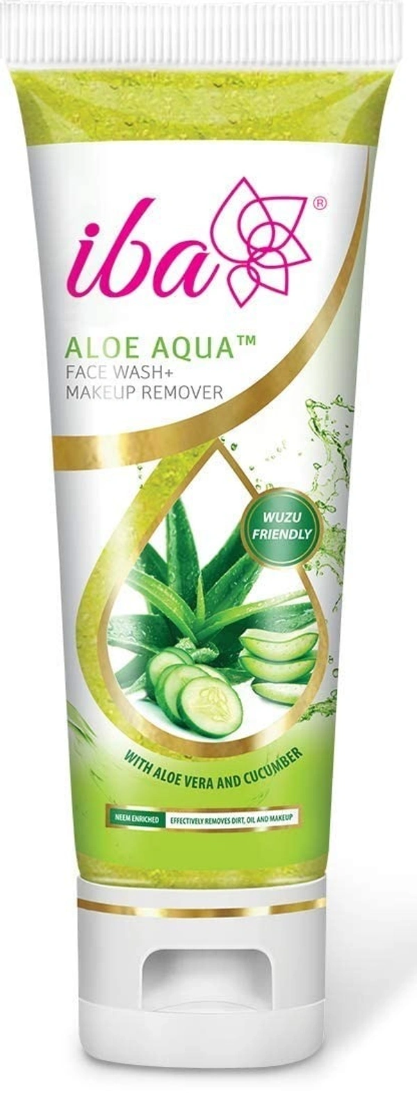 Iba Aloe Aqua Face Wash + Makeup Remover, 100ml