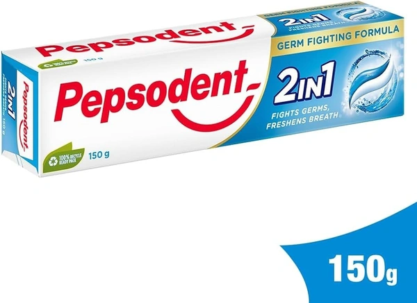 Pepsodent 2 in 1 Toothpaste Tooth Decay Prevention, Cavity Protection, Sensitivity Relief, 150g