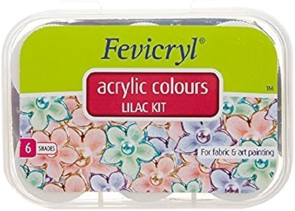 Pidilite Fevicryl Acrylic Colours Lilac Kit, 60ml