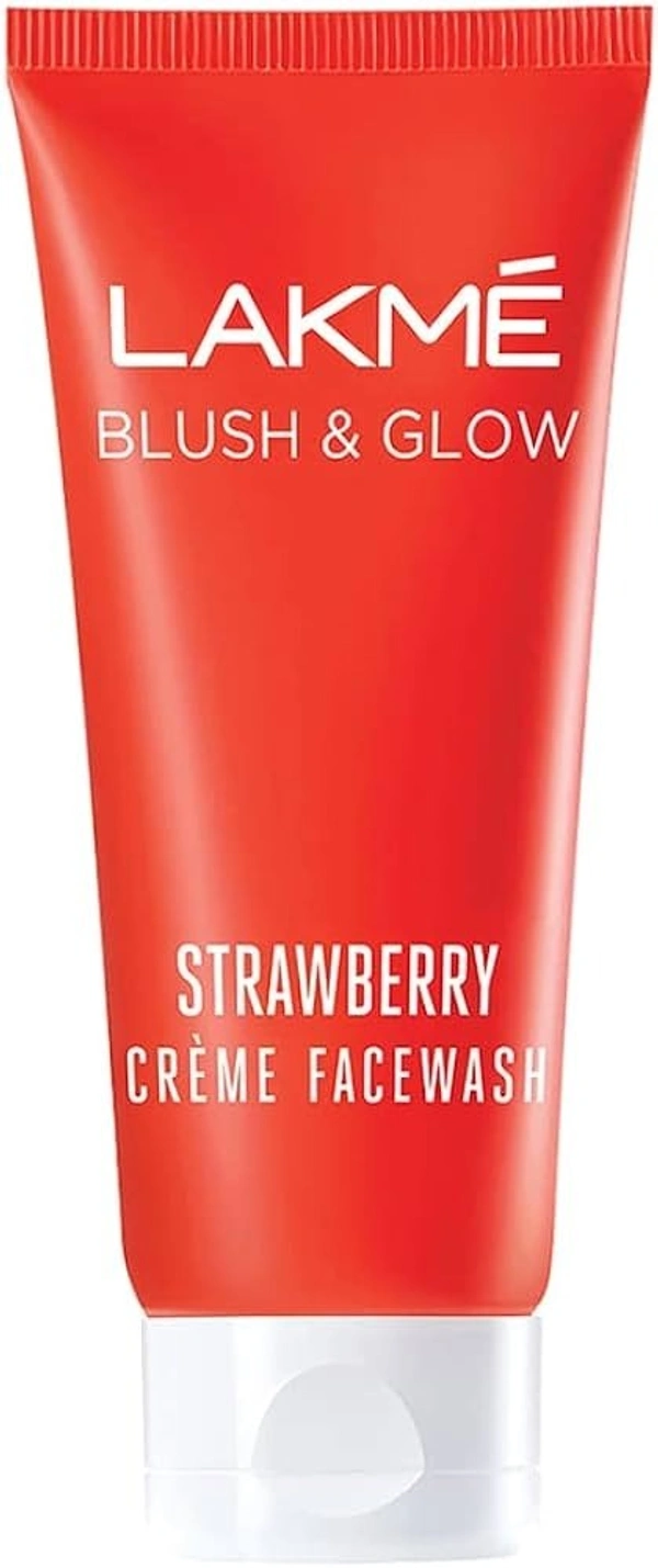 Lakme Blush Glow Creme Face Wash Strawberry, 100ml