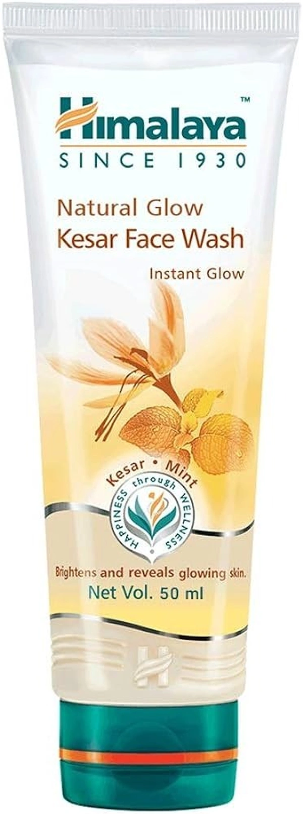 Himalaya Face Wash Natural Glow Kesar, 50ml