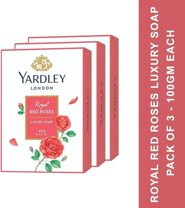 Yardley Red Rose Soap, 3x100g