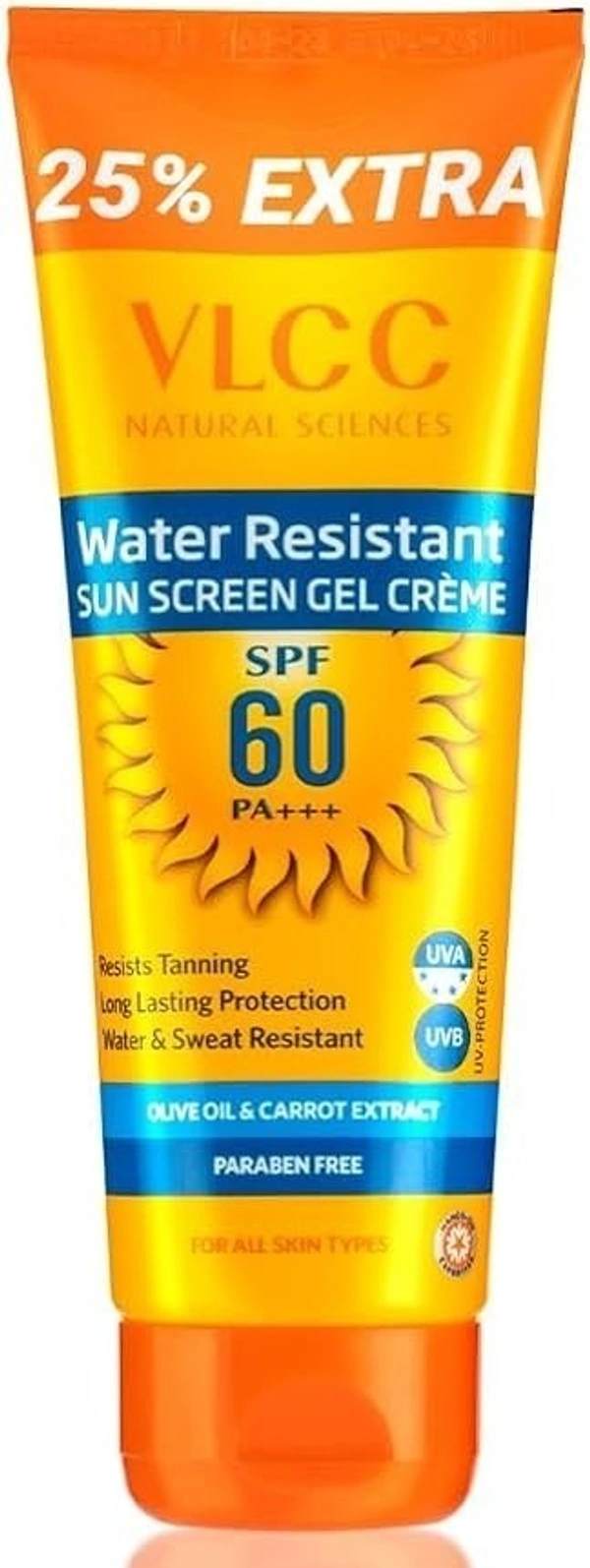 VLCC Water Resistant SPF 60 Sun Screen Gel Creme, 100g