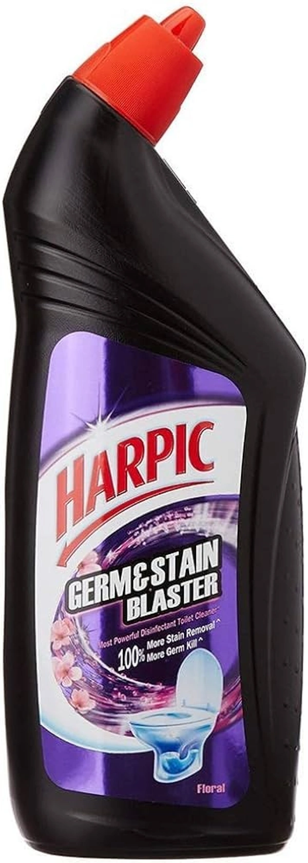 Harpic Disinfectant Toilet Cleaner Germ& Stain Blaster Floral, 750ml