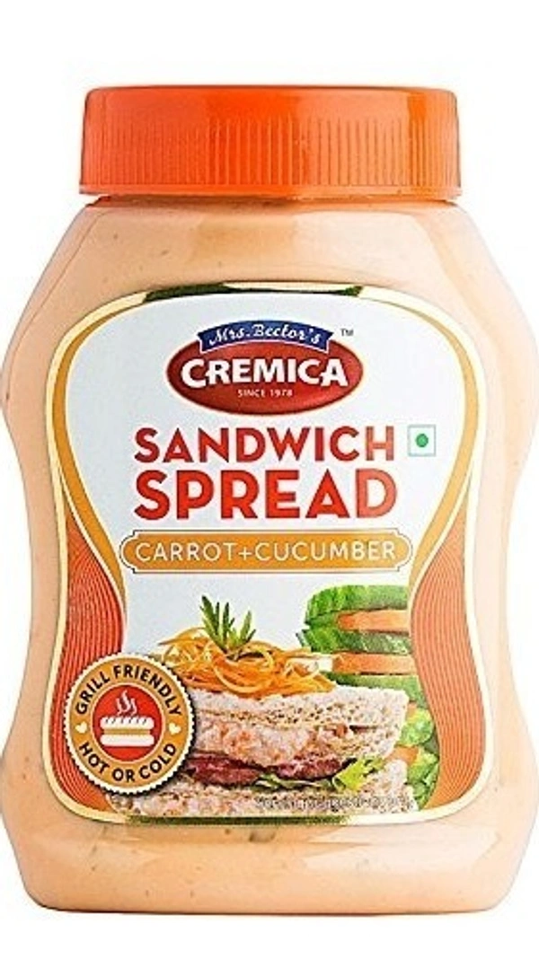 Mrs. Bectar's Cremica Sandwich Spread Carrot + Cucumber, 275g