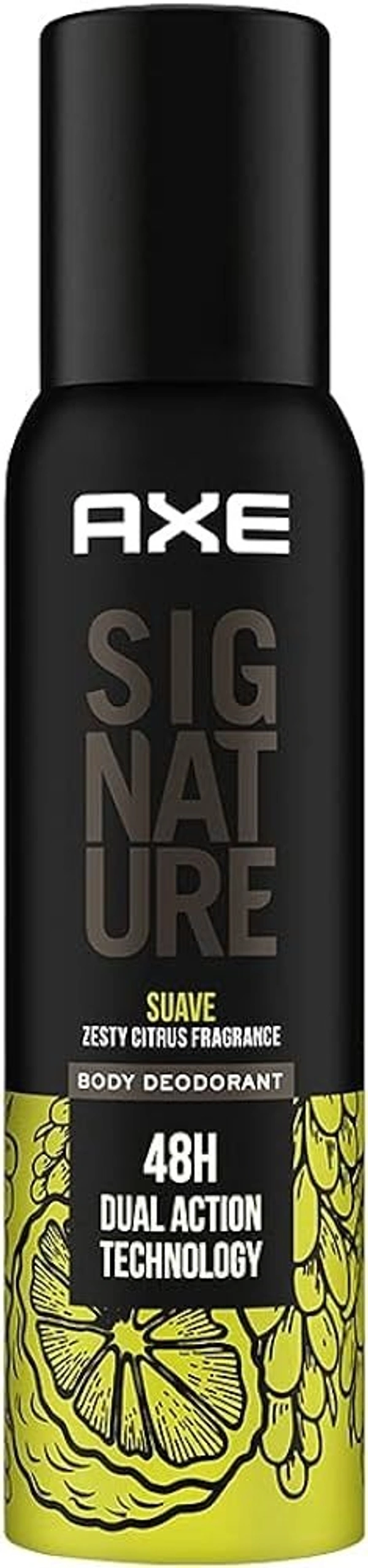 Axe Signature Body Deodorant Suave Zesty Citrus Fragrance, 154ml