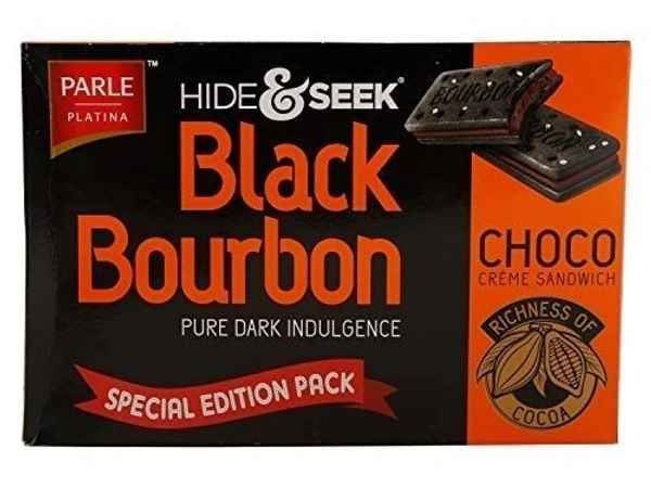 Parle Hide Seek Black Bourbon Choco Creme Sandwich, 300g