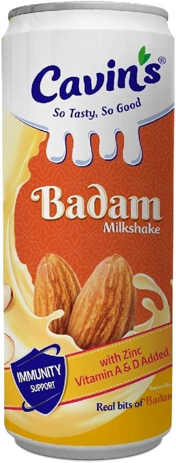 Cavin's Badam Milkshake, Enriched with Zinc, 180ml