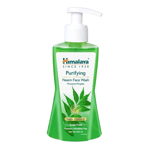 Himalaya Neem Face Wash Dispenser Bottle Purifying, 200ml